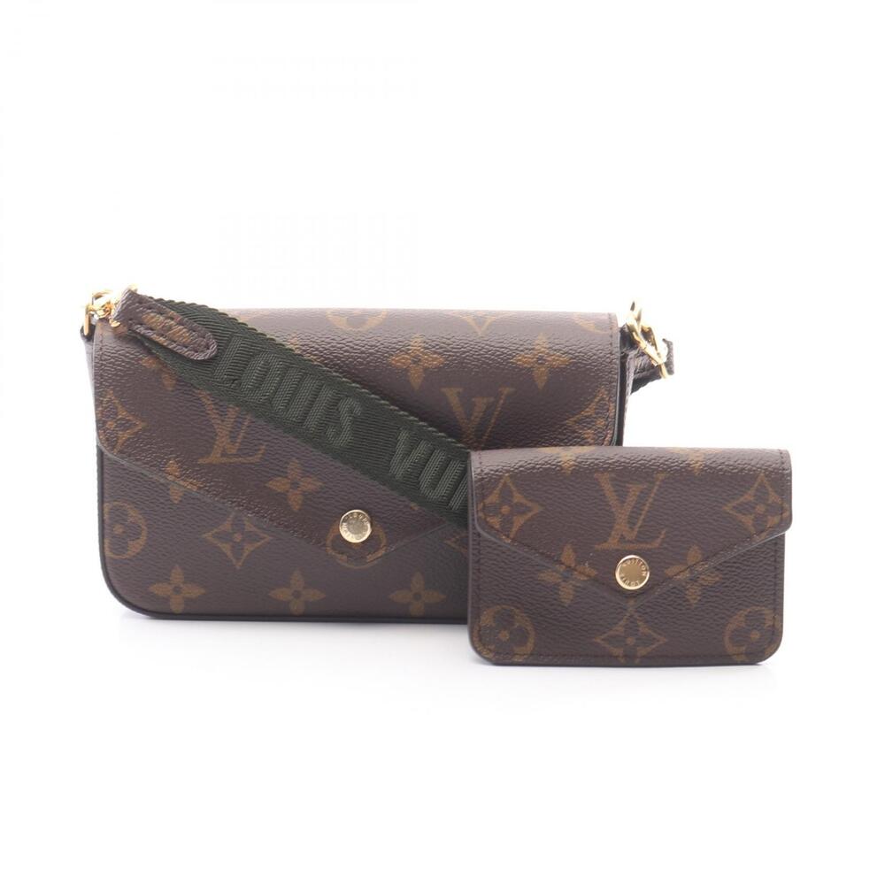 Louis Vuitton Multi Pochette Felicie Shoulder Bag Canvas Monogram Brown Green